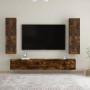 Smoked oak wall-mounted TV cabinet 30.5x30x110 cm by vidaXL, TV Furniture - Ref: Foro24-826676, Price: 51,11 €, Discount: %