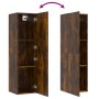 TV-Wandschrank aus geräucherter Eiche, 30,5 x 30 x 110 cm von vidaXL, TV-Möbel - Ref: Foro24-826676, Preis: 51,23 €, Rabatt: %