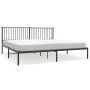 Bed frame with black metal headboard 193x203 cm by vidaXL, Beds and slatted bases - Ref: Foro24-350870, Price: 100,25 €, Disc...