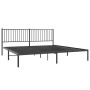 Bed frame with black metal headboard 193x203 cm by vidaXL, Beds and slatted bases - Ref: Foro24-350870, Price: 100,25 €, Disc...