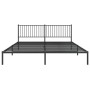 Bed frame with black metal headboard 193x203 cm by vidaXL, Beds and slatted bases - Ref: Foro24-350870, Price: 100,25 €, Disc...