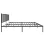 Bed frame with black metal headboard 193x203 cm by vidaXL, Beds and slatted bases - Ref: Foro24-350870, Price: 100,25 €, Disc...