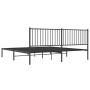 Bed frame with black metal headboard 193x203 cm by vidaXL, Beds and slatted bases - Ref: Foro24-350870, Price: 100,25 €, Disc...