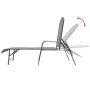 Sun loungers with table 2 units anthracite gray steel by vidaXL, Loungers - Ref: Foro24-42727, Price: 295,51 €, Discount: %