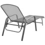 Sun loungers with table 2 units anthracite gray steel by vidaXL, Loungers - Ref: Foro24-42727, Price: 295,51 €, Discount: %