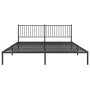 Estructura de cama con cabecero metal negro 200x200 cm de vidaXL, Camas y somieres - Ref: Foro24-350871, Precio: 106,99 €, De...