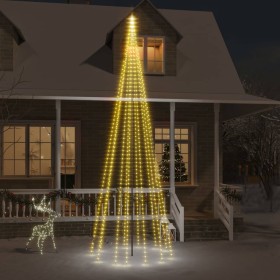 Christmas tree on flagpole 732 warm white LEDs 500cm by vidaXL, Christmas lights - Ref: Foro24-343526, Price: 57,99 €, Discou...