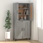 Aparador de madera de ingeniería gris Sonoma 69,5x34x90 cm de vidaXL, Aparadores - Ref: Foro24-817343, Precio: 73,80 €, Descu...