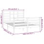 Solid wood double bed frame 135x190 cm by vidaXL, Beds and slatted bases - Ref: Foro24-3105835, Price: 120,62 €, Discount: %