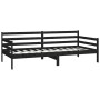 Sofá cama de madera maciza de pino negro 90x200 cm de vidaXL, Camas y somieres - Ref: Foro24-806939, Precio: 123,37 €, Descue...