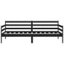 Solid black pine wood sofa bed 90x200 cm by vidaXL, Beds and slatted bases - Ref: Foro24-806939, Price: 123,37 €, Discount: %