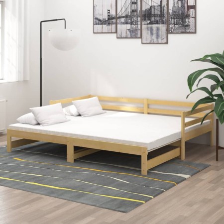 Sofá cama extraíble madera maciza de pino 2x(90x200) cm de vidaXL, Camas y somieres - Ref: Foro24-806950, Precio: 192,99 €, D...