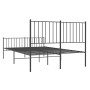 Bed frame with headboard and footboard black metal 120x190 cm by vidaXL, Beds and slatted bases - Ref: Foro24-350879, Price: ...