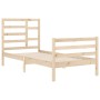 Estructura de cama madera maciza 90x200 cm de vidaXL, Camas y somieres - Ref: Foro24-3105845, Precio: 97,43 €, Descuento: %