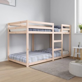 Solid pine wood bunk bed 90x190 cm by vidaXL, Beds and slatted bases - Ref: Foro24-821654, Price: 127,69 €, Discount: %