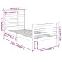 Estructura de cama madera maciza 90x200 cm de vidaXL, Camas y somieres - Ref: Foro24-3105845, Precio: 97,43 €, Descuento: %