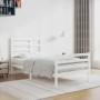 White solid wood bed frame 90x200 cm by vidaXL, Beds and slatted bases - Ref: Foro24-3105846, Price: 100,65 €, Discount: %