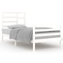 White solid wood bed frame 90x200 cm by vidaXL, Beds and slatted bases - Ref: Foro24-3105846, Price: 100,65 €, Discount: %