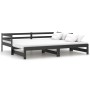 Sofá cama extraíble madera maciza de pino negro 2x(90x200) cm de vidaXL, Camas y somieres - Ref: Foro24-806954, Precio: 199,0...