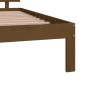 Estructura de cama doble madera maciza marrón miel 120x190 cm de vidaXL, Camas y somieres - Ref: Foro24-810468, Precio: 140,7...