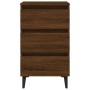 Bedside table with oak brown metal legs 40x35x69 cm by vidaXL, Nightstands - Ref: Foro24-813144, Price: 58,50 €, Discount: %