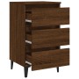 Bedside table with oak brown metal legs 40x35x69 cm by vidaXL, Nightstands - Ref: Foro24-813144, Price: 58,50 €, Discount: %