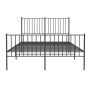 Estructura de cama cabecero y estribo metal negro 140x200 cm de vidaXL, Camas y somieres - Ref: Foro24-350883, Precio: 96,11 ...