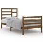 Estructura de cama madera maciza marrón miel 90x200 cm de vidaXL, Camas y somieres - Ref: Foro24-3105848, Precio: 114,96 €, D...