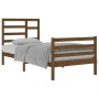 Estructura de cama madera maciza marrón miel 90x200 cm de vidaXL, Camas y somieres - Ref: Foro24-3105848, Precio: 117,08 €, D...