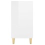 Aparador de madera contrachapada blanco brillo 103,5x35x70 cm de vidaXL, Aparadores - Ref: Foro24-806037, Precio: 75,99 €, De...