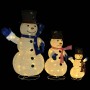 Familia de muñecos de nieve de Navidad con LED tela lujosa de vidaXL, Luces de Navidad - Ref: Foro24-329765, Precio: 192,96 €...