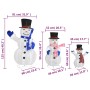 Christmas Snowman Family with LED Luxurious Fabric by vidaXL, Christmas lights - Ref: Foro24-329765, Price: 192,96 €, Discoun...