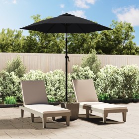 Black aluminum parasol 200x224 cm by vidaXL, Umbrellas - Ref: Foro24-47210, Price: 44,99 €, Discount: %