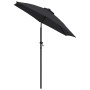 Black aluminum parasol 200x224 cm by vidaXL, Umbrellas - Ref: Foro24-47210, Price: 44,66 €, Discount: %