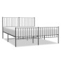 Estructura de cama cabecero y estribo metal negro 150x200 cm de vidaXL, Camas y somieres - Ref: Foro24-350884, Precio: 100,85...