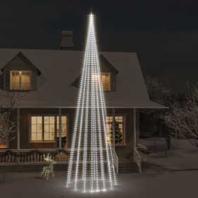 Christmas tree on flagpole 1134 cold white LEDs 800 cm by vidaXL, Christmas lights - Ref: Foro24-343531, Price: 83,07 €, Disc...