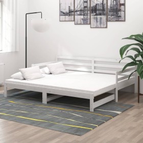 Removable sofa bed solid white pine wood 2x(90x200) cm by vidaXL, Beds and slatted bases - Ref: Foro24-806956, Price: 217,99 ...