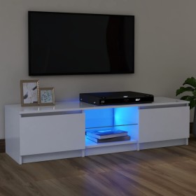 TV cabinet with LED lights white 120x30x35.5 cm by vidaXL, TV Furniture - Ref: Foro24-804283, Price: 73,42 €, Discount: %