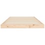 Solid pine wood bed frame 100x200 cm by vidaXL, Beds and slatted bases - Ref: Foro24-823454, Price: 62,22 €, Discount: %