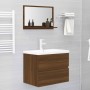 Oak brown plywood bathroom mirror 60x10.5x37 cm by vidaXL, bathroom vanities - Ref: Foro24-815638, Price: 25,99 €, Discount: %