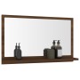 Oak brown plywood bathroom mirror 60x10.5x37 cm by vidaXL, bathroom vanities - Ref: Foro24-815638, Price: 25,99 €, Discount: %