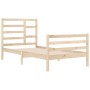 Solid wood bed frame 100x200 cm by vidaXL, Beds and slatted bases - Ref: Foro24-3105850, Price: 91,99 €, Discount: %