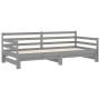 Removable sofa bed solid gray pine wood 2x(90x200) cm by vidaXL, Beds and slatted bases - Ref: Foro24-806957, Price: 181,60 €...