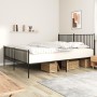 Black metal headboard and footboard bed frame 180x200 cm by vidaXL, Beds and slatted bases - Ref: Foro24-350886, Price: 116,9...