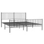 Black metal headboard and footboard bed frame 180x200 cm by vidaXL, Beds and slatted bases - Ref: Foro24-350886, Price: 116,9...