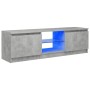 Mueble de TV con luces LED gris hormigón 120x30x35,5 cm de vidaXL, Muebles TV - Ref: Foro24-804287, Precio: 74,72 €, Descuent...