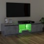 Mueble de TV con luces LED gris hormigón 120x30x35,5 cm de vidaXL, Muebles TV - Ref: Foro24-804287, Precio: 74,72 €, Descuent...