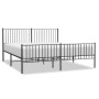 Estructura de cama cabecero y estribo metal negro 183x213cm de vidaXL, Camas y somieres - Ref: Foro24-350887, Precio: 110,75 ...