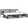 Removable sofa bed solid black pine wood 2x(90x200) cm by vidaXL, Beds and slatted bases - Ref: Foro24-806959, Price: 271,08 ...