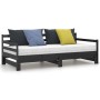 Sofá cama extraíble madera maciza de pino negro 2x(90x200) cm de vidaXL, Camas y somieres - Ref: Foro24-806959, Precio: 250,7...